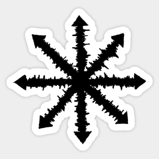 Spiky Chaos Star (Black) Sticker